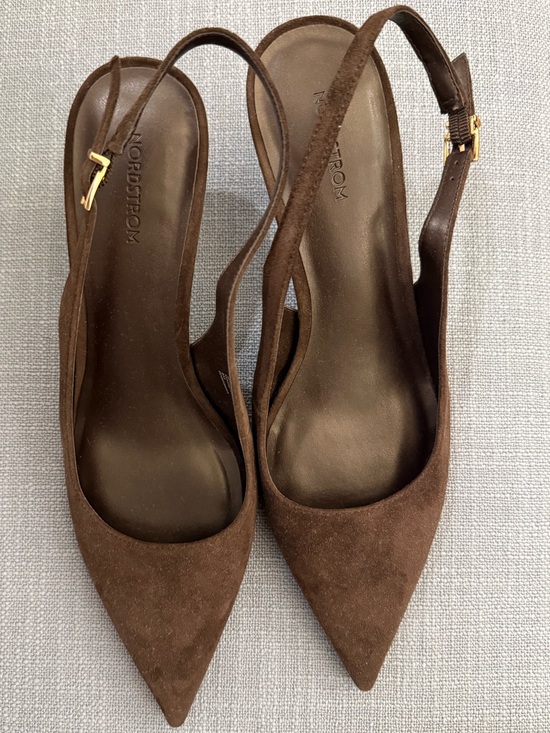Nordstrom Shoes - Nordstrom Pointy Toe Brown Suede Heels